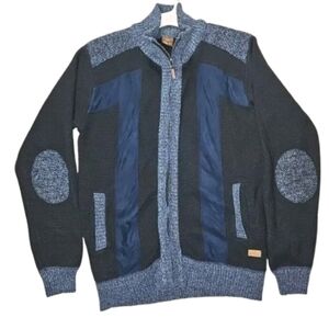 🛍 Vintage Knitwear Usicon Men Navy Blue Cardigan Sweater Dress Sweater L